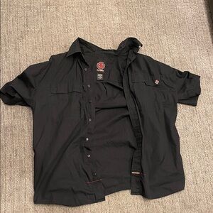 Men's Black Casual Button Down Shirt